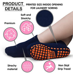 MOMISY Baby's Ankle Length Anti slip Cotton Blend Socks-5 Pairs (Socks-AntiSkidFemale-2-4 Year_Multicolored)
