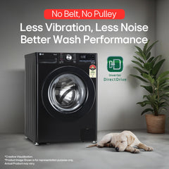 LG 12 Kg, 5 Star, AI Direct Drive Technology, Wi-Fi, Steam Fully Automatic Front-Loading Washing Machine (FHP1412Z3O, Intelligent & Convenient Fabric Care, Allergy Care, In-Built Heater, Onyx Black)