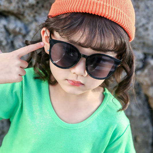 SYGA Kids Sunglasses, Modern Stylish Eyewears for Boy's and Girls, Suitable for Age 4 to 12 Years (Black)