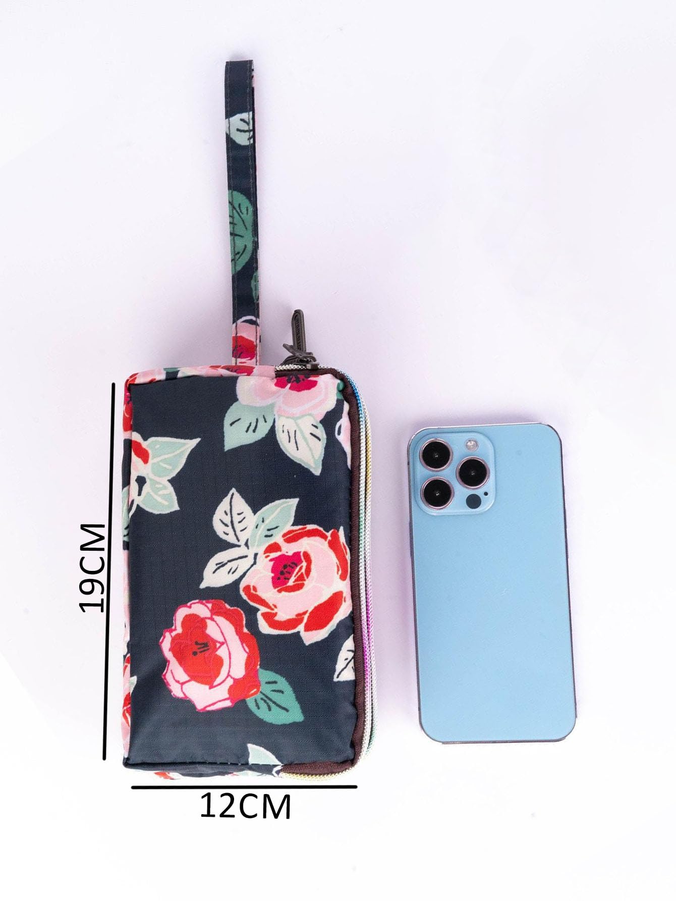 SYGA Women's Clutch Canvas Art Three-Layer Long Wallet Women's Handbag Large Capacity Key Coin Purse Casual Mobile Phone Bag