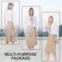 SYGA Women Phone Bag Ladies Wallet PU Leather Cell Phone Purse Mini Shoulder Bag with Strap Card Slots (Black, Forever Lovely)