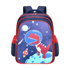 SYGA Kids School Bag Cute Dinosaur Design, Lightweight Backpack for Elementary school students (Blue & Red)