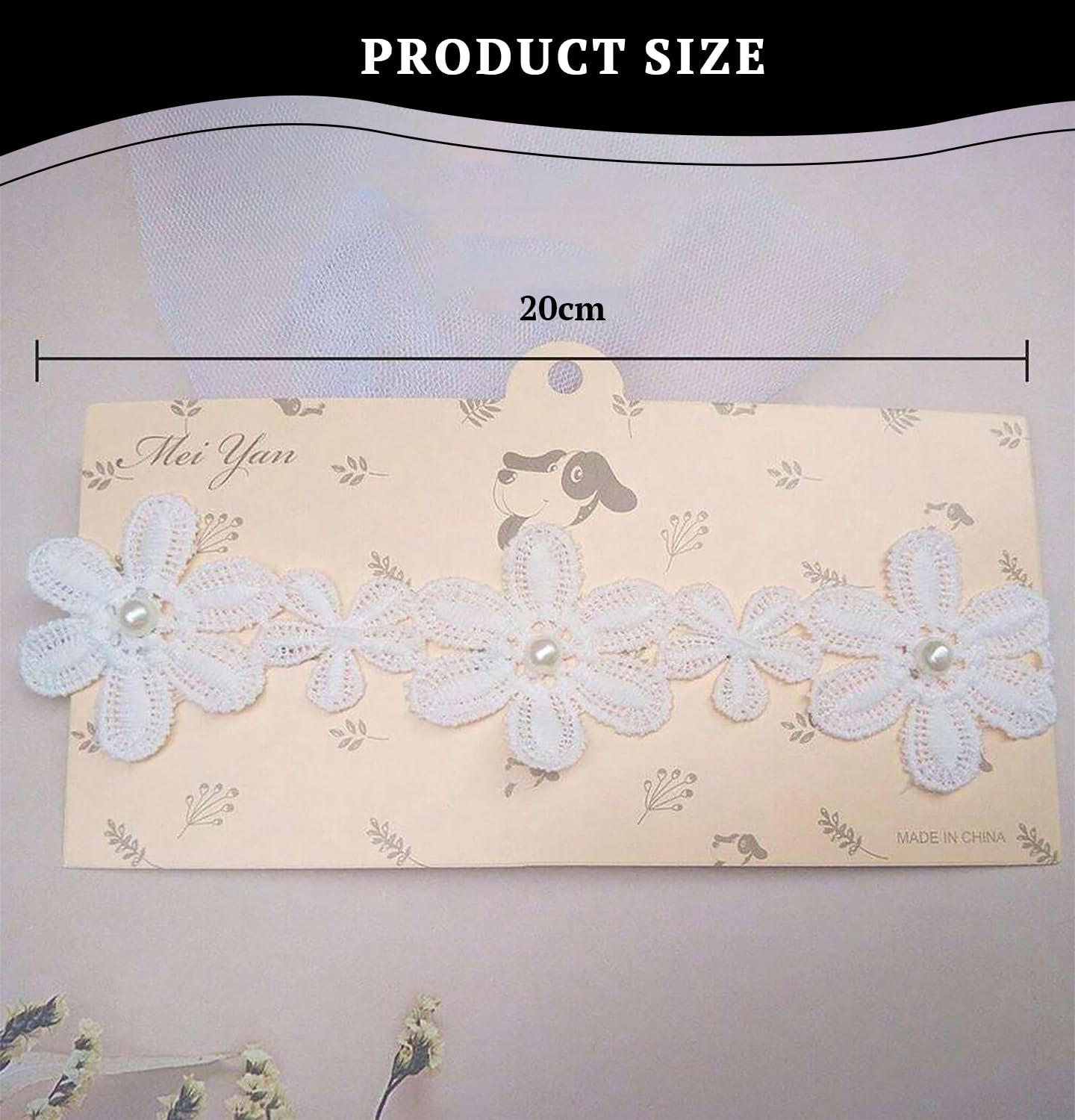 SYGA Baby Girl's Flower Headband Soft & Stretchable Fabric Hairband for Infants, Toddlers, Little Princesses (0-3 Years White)