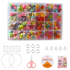 SYGA Beads for Kids Crafts Children's Jewelry Making Kit DIY Bracelets Necklace Hairband and Rings Craft Kits Birthday for 4, 5, 6, 7-Year-Old Little Girls-Multicolor (DIYBeadsSet-21)