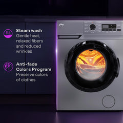 Godrej 6 Kg Eco-Wash With Steam Wash Fully-Automatic Front Load Washing Machine (2024 Model, WFEON ARG 6010 5.0, Silver Stream)