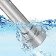 STANSY Adjustable Telescopic Curtain Rod, Stainless Steel, 125 to 220 cm, Heavy-Duty Tension Rod for Window, Door & Bathroom, Rust-Resistant, Multipurpose Expandable Rod