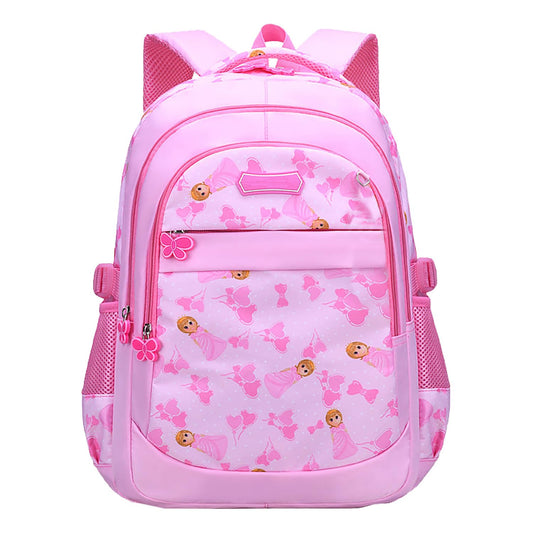 SYGA Girls Schoolbag, Lightweight and Cute Printed Design For Primary School Students (Pink)