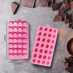 SYGA 28-Cavity Emoji Emotion Cake Mold Smiley Chocolate Candy Baking Mould Pink