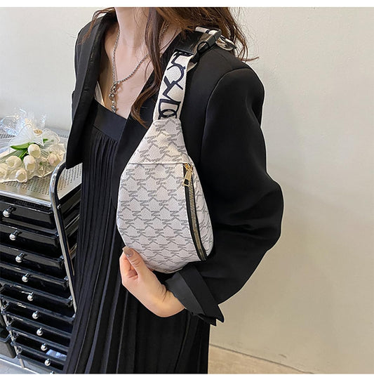 SYGA Pu Small Bag Foreign Style Fashion Shoulder Messenger Bag Light and Simple Ladies Chest Bag(White)