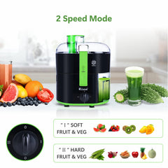 Rico 350W Electric Juicer made with Japanese Technology | ISI Marked & Fully Automatic | Portable, Compact Design, Slow Juicing Process to Extract Maximum pulpy Juice from Fruits & Vegetables