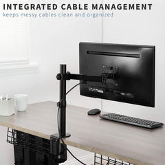 Jin Office Single Monitor Stand | 10 kg Weight Capacity Supports Upto 32 inches Screen| Laptop Monitors Arm | Single Monitor Desk Mount | Height Adjustable Stand (Black)