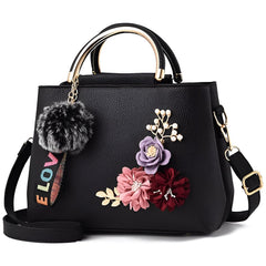 SYGA Women's Fashion Handbag 3D Flower Design One-Shoulder & Crossbody Bag Elegant & Versatile Purse for Daily Use