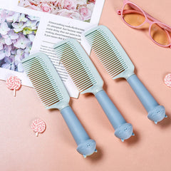 SYGA 3 Pcs Baby Hair Comb Cartoon Plastic Portable Hair Comb for Kids Girl Women Anti-static Head Massager Comb (Pig Style)