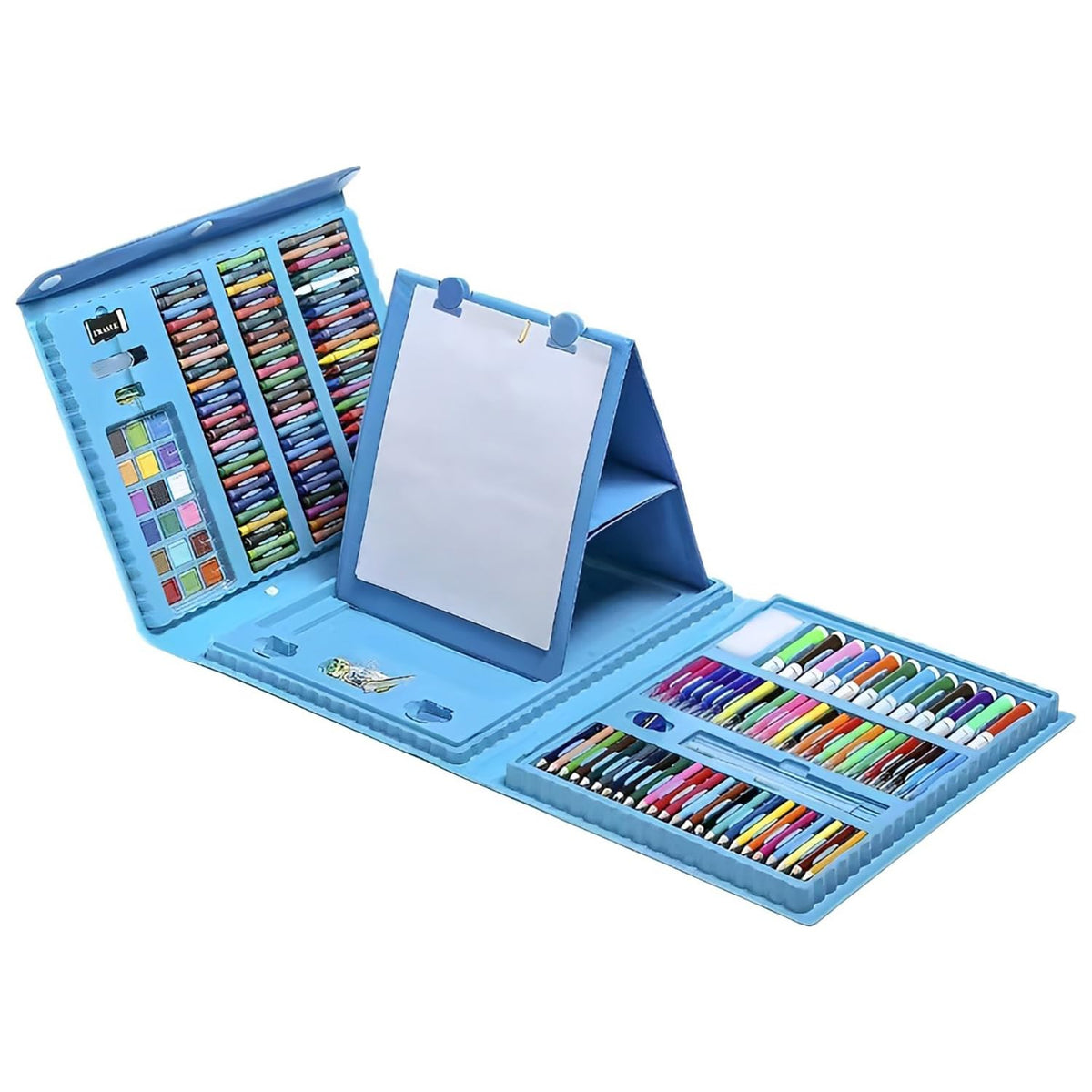 SYGA 208-Piece Children's Art Set with Easel and Drawing Supplies Complete Creative Kit for Kids (Blue)
