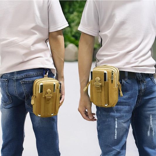 MOMISY Waist Bag, Fanny Pack, Chest Pouch for Men Women Boys Girls (Khaki, 17 * 11.5 * 5 cm)