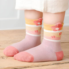 MOMISY 5 Pairs Baby Girl Boys Tube ankle Socks for Baby Girl BoysToddlers Infant kids (Cute Rabbit, 3 Year to 5 Year)