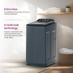 Godrej 8 Kg 5 Star AI Powered, Inbuilt Heater, Fills Tub At ~0 Water Pressure, Fully Automatic Top Load Washing Machine (WTEON ADAC 80 5.0 FEFH GLGR, Glacial Grey)