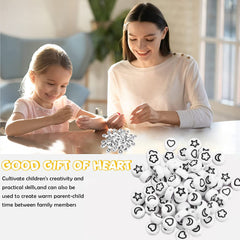 SYGA Beads for Kids Crafts Children's Jewelry Making Kit DIY Bracelets Necklace Hairband and Rings Craft Kits Birthday for 4, 5, 6, 7-Year-Old Little Girls-Multicolor (Design-1)