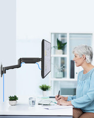 MOUNTUP Single Monitor Wall Mount for Max 32 Inch Computer Screen, Fully Adjustable Monitor Arm, Wall Mount Monitors Holder Support 4.4-19.8lbs Display, VESA Bracket Fit 75x75mm, 100x100mm