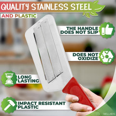 MOMISY 2 Blade Vegetable Slicer, Double Blade Slicing Knife, Fish Scale Cleaner, Fruit Cutter