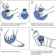 SYGA 6 inch Blue Hot and Cold Massage bag, Reusable Ice Bag