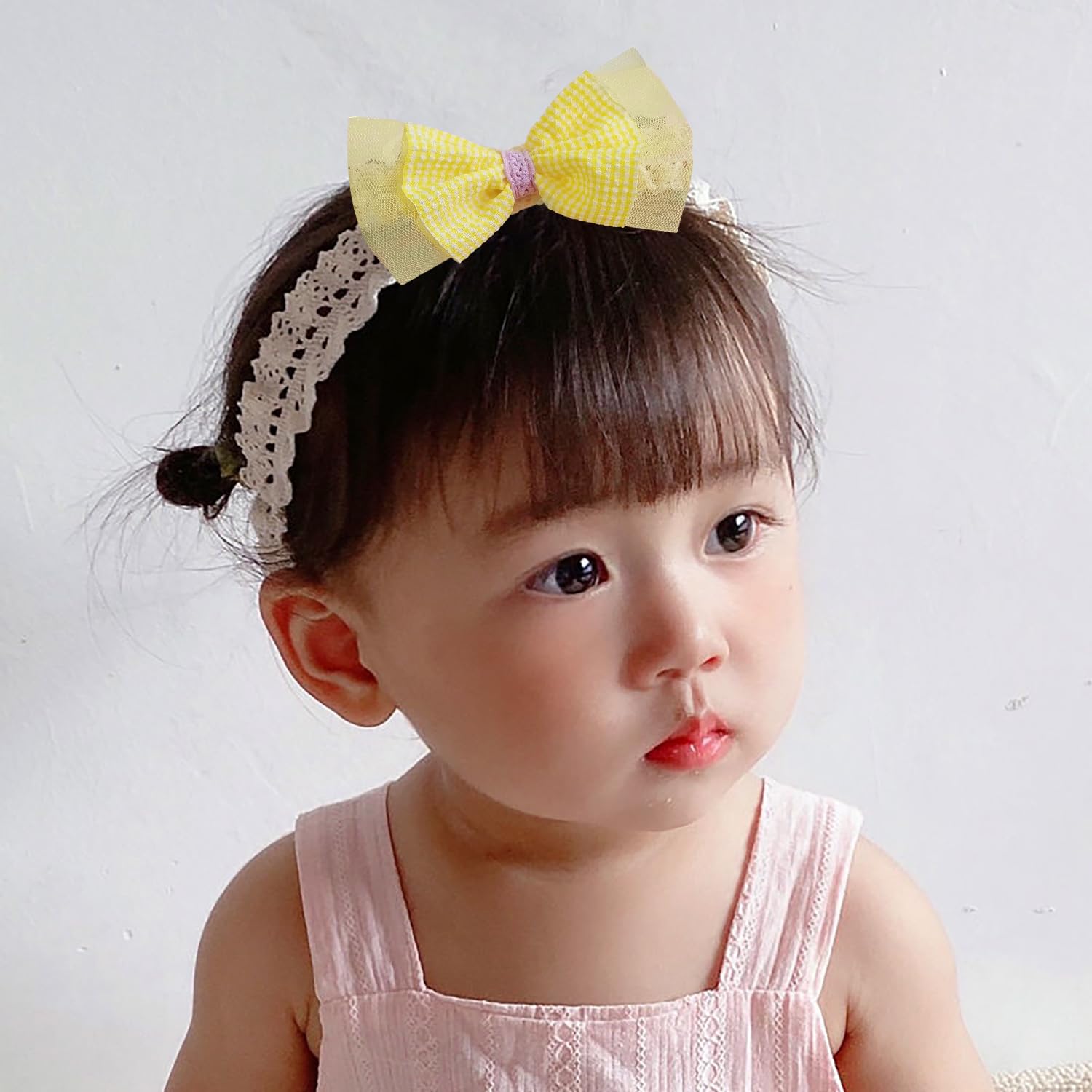 SYGA 3 Pcs Baby Girl Headband Soft Flower Bow Strechable Hairband Suitable For Newborns, Infants, Toddlers and Kids 0-3 Years(Color - 1019)