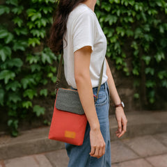 MOMISY Small Crossbody Mobile Sling Bag for Women |Stylish Phone Pouch with Detachable & Adjustable Strap |Mobile Purse|Versatile Cell Phone Pouch for Girls | Ideal Gift For Woman (Orange)