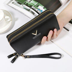 MOMISY Women's Girls PU Leather Party Wedding Clutch | Zipper | Ladies Purse Wallet Girls (Black)