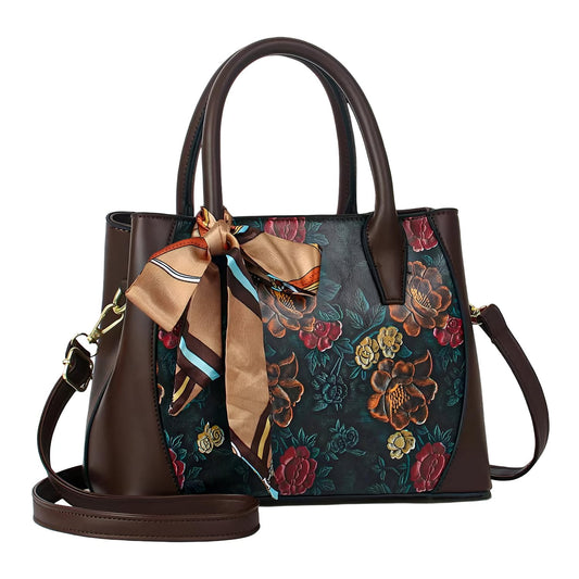 SYGA Women's Floral Shoulder Messenger Bag | Handbag with Zipper Closure, Stylish Daily Tote