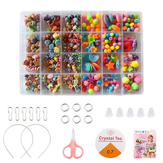 SYGA Beads for Kids Crafts Children's Jewelry Making Kit DIY Bracelets Necklace Hairband and Rings Craft Kits Birthday for 4, 5, 6, 7-Year-Old Little Girls-Multicolor (DIYBeadsSet-15)