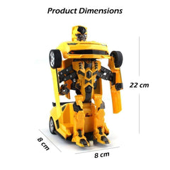 SYGA Battery Operated Converting Car to Robot, Robot to Car Automatically,Transformer Toy, with Light and Sound for Kids