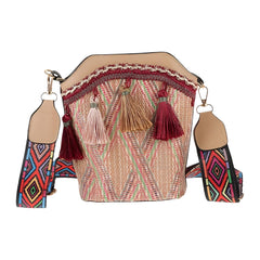 SYGA Sling Bag For Women's Pu Material With Bucket Type, Crossbody Ethnic Style Bag