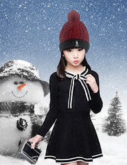 SYGA Women Winter Cap Wool Warm Cap Beanie Hat with Pom Pom Above 15 Years - Beige