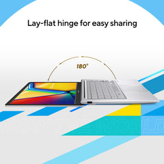 ASUS Vivobook 15,12th Gen,Intel Core i3-1215U (Intel UHD iGPU/8GB RAM/512GB SSD/FHD/14 Inch/60Hz/Chiclet Keyboard/42WHrs/Windows 11/Office 2021/Cool Silver/1.40 kg) X1504ZA-NJ322WS