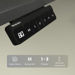 NeuArc Velocity Electric Height Adjustable Desk with one Piece Top | 80 Kg Weight Capacity | 5 Year Warranty | Sit-Stand Ergonomic Table | 3 Memory Preset (Matt Black, Table top - 120cm)