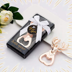 SYGA Bottle Opener, Deer Head Pattern Beer Soda Bottle Opener for Gift Or Party Favor in Decorative Gift Box, Soda Opener is Ideal at Barbecue Bar Pub Party Decoration Thanks Giving Wedding Christmas