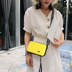 SYGA Women’s Crossbody Bag, Small PVC Shoulder Bag Travel Makeup,Cosmetic Small Bag (Pink)