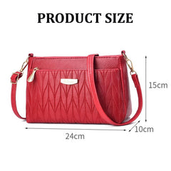 MOMISY Sling Bag with Long Strap for Women Shoulder Zipper Closure Handbags Multipurpose Crossbody ladies Daily (Red Leaves)