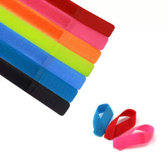 SYGA Red Cable Tie, 10pcs Hook and Loop Straps Fastener, Nylon Reusable Self-adhesive Cable Organiser for PC TV USB Network Cable, Tape for Home and Office-12mm Width and 150mm Length