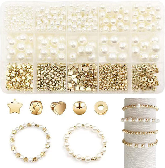 SYGA Beads for Kids Crafts Children's Jewelry Making Kit DIY Bracelets Necklace Hairband and Rings Craft Kits Birthday for 4, 5, 6, 7-Year-Old Little Girls-Multicolor (DIYBeadsSet-28)