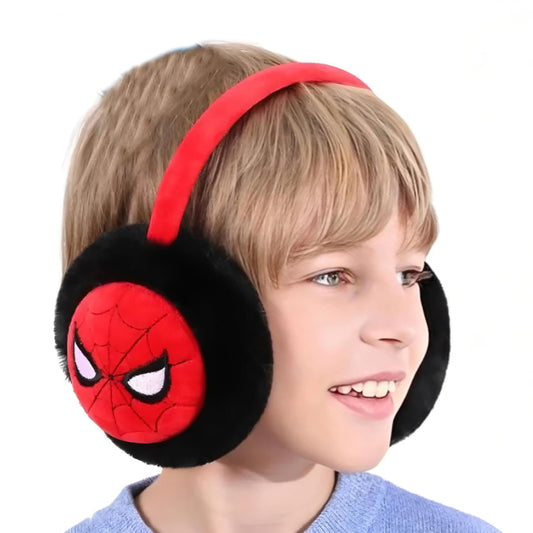 SYGA Children's Earmuffs Red Capatain America Design Plush Warm Earmuffs Suitable for For 10 Years above