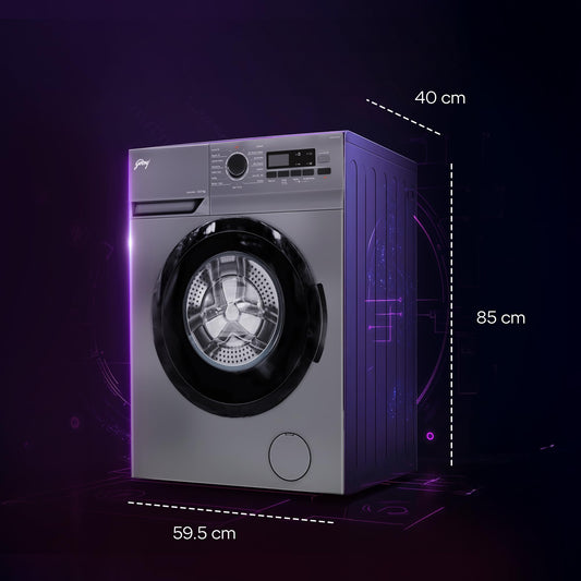 Godrej 6 Kg Eco-Wash With Steam Wash Fully-Automatic Front Load Washing Machine (2024 Model, WFEON ARG 6010 5.0, Silver Stream)