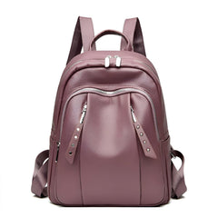 SYGA Women Stylish Backpack – Dual Zipper Design, Lightweight and Durable for Daily Travel