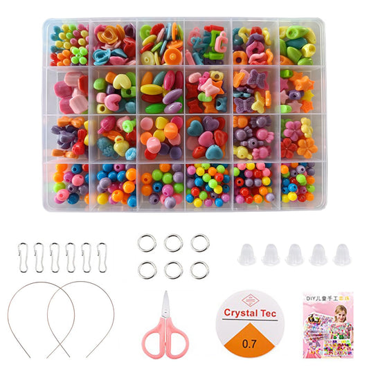 SYGA Beads for Kids Crafts Children's Jewelry Making Kit DIY Bracelets Necklace Hairband and Rings Craft Kits Birthday for 4, 5, 6, 7-Year-Old Little Girls-Multicolor (DIYBeadsSet-25)