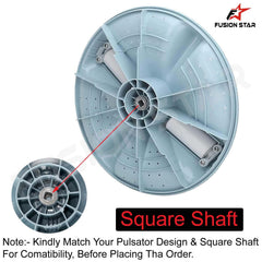 FUSION STAR Pulsator Suitable for Samsung Only for 6kg/6.2kg/6.5kg, Capacity Top Load Fully Automatic Washing Machine Replacement Parts Match & Buy (Square Shaft)