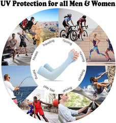 MOMISY 6 Pairs Arm Sleeves Men & Women Sunlight Protection Protection from Dust, Pollution, Sunburn, UV Protection - Suitable for, Sports - Hand Summer Gloves - Combo Pack of 6