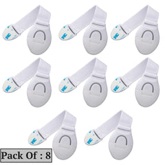 SYGA Baby Safty Locks for Infant Baby Safety Door, Drover,Lock (White) - Pack of 8