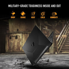 ASUS TUF Gaming A15, AMD Ryzen 7 7435HS Gaming Laptop(NVIDIA RTX 3050-4GB/60W TGP/16GB RAM/512GB SSD/FHD/15.6"/144Hz/RGB KB/48WHr/Windows 11//Graphite Black/2.30 Kg) FA506NCR-HN054W