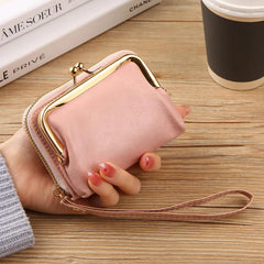 SYGA Women's Wallet Wrist Strap Short Coin Purse Coin Clip Bag Multi-Card Slot Card Holder(Green)
