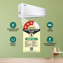 Blue Star 1 Ton 3 Star, Inverter Split AC (Copper, Convertible 5 in 1 Cooling, Multi Sensors,Blue Fins, Self Diagnosis, IE312YNU, White)